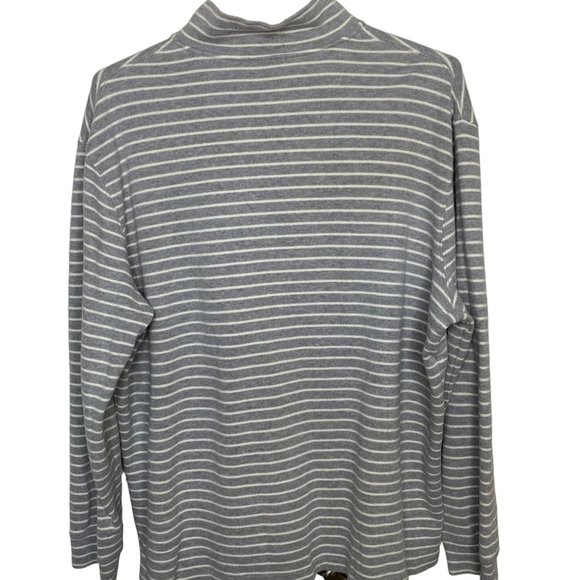 Polo Ralph Lauren Gray & White Striped Cotton Pullover Sweater XXL Preppy Career - Picture 2 of 12